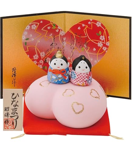 Amazon.co.jp: 雛人形 オルゴール うさぎ雛 平飾り 親王飾り